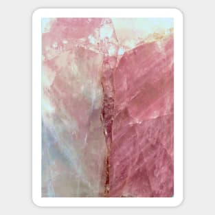 PINK CORAL ROSE ROCK GEMSTONE MARBLE PEARL  QUARTZ GREY GEOMETRIC ABSTRACT Sticker